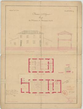 Plan pour la construction d'une maison d’école (1er bâtiment), vue 01.