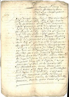 Testament de François Ducloz, écuyer et seigneur de Chanay du 9 novembre 1672, vue 01.