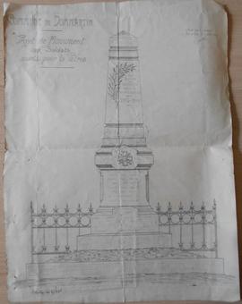 Plan pour l'érection du monument aux morts.