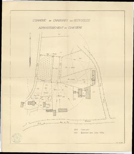 Plan pour l'agrandissement et aménagement du cimetière, vue 01.