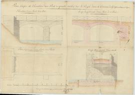 Plan pour la restauration et reconstruction du pont de Jonc sur la Veyle, vue 01.