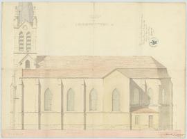 Plan pour la construction de l'église, vue 03.