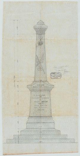 Plan pour l'érection du monument aux morts, vue 01.