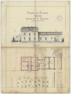 Plan pour la reconstruction et l'appropriation du presbytère, vue 01.