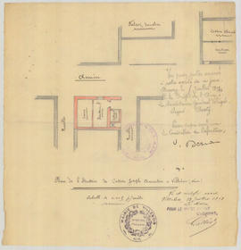 Plan de l’abattoir de Joseph Casson, charcutier à Villebois.